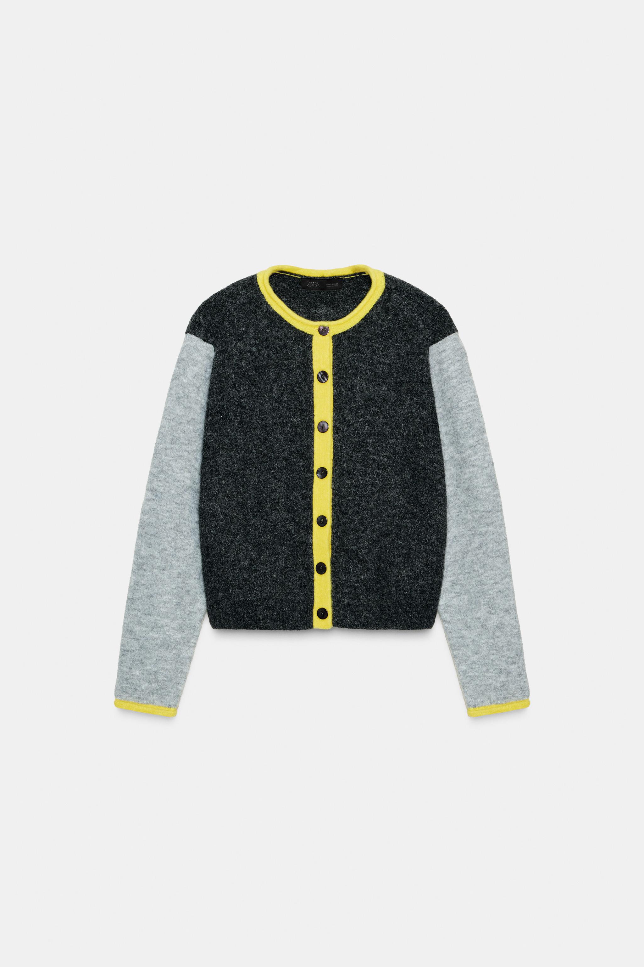COLOR BLOCK CARDIGAN